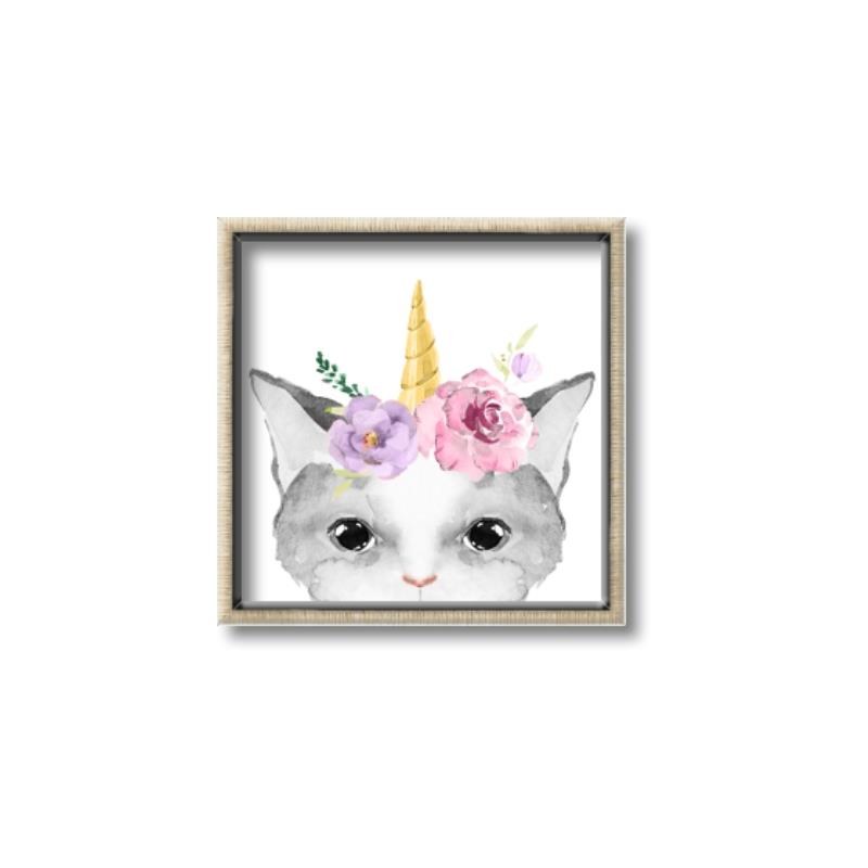 Picture of Caticorn _GroupedProduct_Square_Mini_ _GroupedProduct_Square_Canvas_Framed_