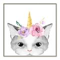 Picture of Caticorn _GroupedProduct_Square_Mini_ _GroupedProduct_Square_Canvas_Framed_