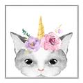Picture of Caticorn _GroupedProduct_Square_Mini_ _GroupedProduct_Square_Canvas_Framed_