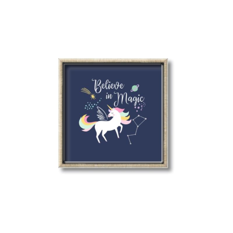 Picture of Believe in Magic Unicorn _GroupedProduct_Square_Mini_ _GroupedProduct_Square_Canvas_Framed_