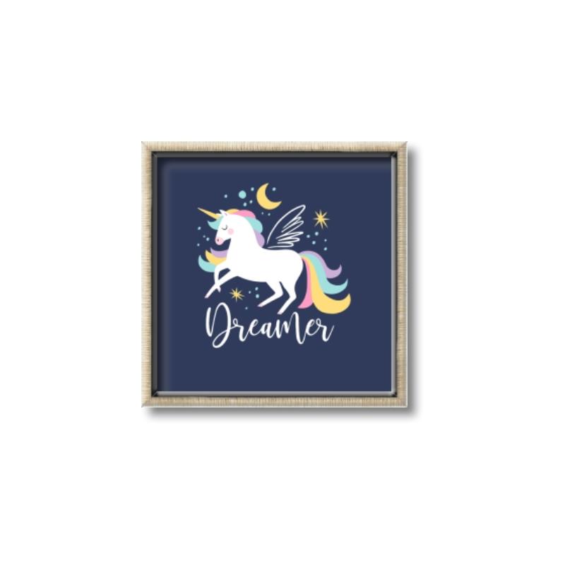 Picture of Dreamer Unicorn _GroupedProduct_Square_Mini_ _GroupedProduct_Square_Canvas_Framed_