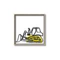Picture of Construction Dozer _GroupedProduct_Square_Mini_ _GroupedProduct_Square_Canvas_Framed_