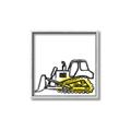 Picture of Construction Dozer _GroupedProduct_Square_Mini_ _GroupedProduct_Square_Canvas_Framed_