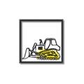 Picture of Construction Dozer _GroupedProduct_Square_Mini_ _GroupedProduct_Square_Canvas_Framed_