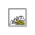 Picture of Construction Dozer _GroupedProduct_Square_Mini_ _GroupedProduct_Square_Canvas_Framed_