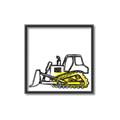 Picture of Construction Dozer _GroupedProduct_Square_Mini_ _GroupedProduct_Square_Canvas_Framed_