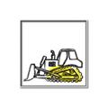 Picture of Construction Dozer _GroupedProduct_Square_Mini_ _GroupedProduct_Square_Canvas_Framed_