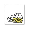 Picture of Construction Dozer _GroupedProduct_Square_Mini_ _GroupedProduct_Square_Canvas_Framed_