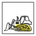 Picture of Construction Dozer _GroupedProduct_Square_Mini_ _GroupedProduct_Square_Canvas_Framed_