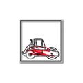 Picture of Construction Roller _GroupedProduct_Square_Mini_ _GroupedProduct_Square_Canvas_Framed_