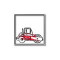 Picture of Construction Roller _GroupedProduct_Square_Mini_ _GroupedProduct_Square_Canvas_Framed_