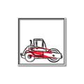 Picture of Construction Roller _GroupedProduct_Square_Mini_ _GroupedProduct_Square_Canvas_Framed_