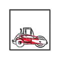 Picture of Construction Roller _GroupedProduct_Square_Mini_ _GroupedProduct_Square_Canvas_Framed_