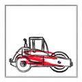 Picture of Construction Roller _GroupedProduct_Square_Mini_ _GroupedProduct_Square_Canvas_Framed_