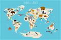Picture of Animals Map of the World _GroupedProduct_Rectangle_Landscape_Unframed_Print_Only_