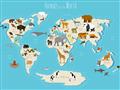 Picture of Animals Map of the World _GroupedProduct_Rectangle_Landscape_Unframed_Print_Only_