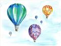 Picture of Hot Air Balloon I _GroupedProduct_Rectangle_Landscape_Mini_ _GroupedProduct_Rectangle_Landscape_Unframed_Print_Only_