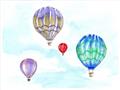 Picture of Hot Air Balloon II _GroupedProduct_Rectangle_Landscape_Mini_ _GroupedProduct_Rectangle_Landscape_Unframed_Print_Only_