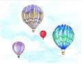 Picture of Hot Air Balloon II _GroupedProduct_Rectangle_Landscape_Mini_ _GroupedProduct_Rectangle_Landscape_Unframed_Print_Only_