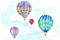 Picture of Hot Air Balloon II _GroupedProduct_Rectangle_Landscape_Mini_ _GroupedProduct_Rectangle_Landscape_Unframed_Print_Only_