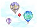 Picture of Hot Air Balloon II _GroupedProduct_Rectangle_Landscape_Mini_ _GroupedProduct_Rectangle_Landscape_Unframed_Print_Only_