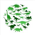 Picture of Dino Party Green  _GroupedProduct_Square_Mini_ _GroupedProduct_Square_Unframed_Print_Only_