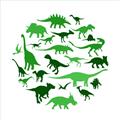Picture of Dino Party Green  _GroupedProduct_Square_Mini_ _GroupedProduct_Square_Unframed_Print_Only_
