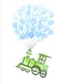 Picture of Balloon Train  _GroupedProduct_Rectangle_Portrait_Mini_ _GroupedProduct_Rectangle_Portrait_Unframed_Print_Only_