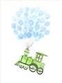 Picture of Balloon Train  _GroupedProduct_Rectangle_Portrait_Mini_ _GroupedProduct_Rectangle_Portrait_Unframed_Print_Only_