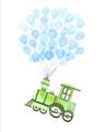 Picture of Balloon Train  _GroupedProduct_Rectangle_Portrait_Mini_ _GroupedProduct_Rectangle_Portrait_Unframed_Print_Only_