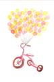 Picture of Balloon Bicycle _GroupedProduct_Rectangle_Portrait_Mini_ _GroupedProduct_Rectangle_Portrait_Unframed_Print_Only_