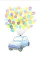 Picture of Balloon Car _GroupedProduct_Rectangle_Portrait_Mini_ _GroupedProduct_Rectangle_Portrait_Unframed_Print_Only_