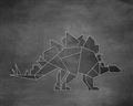 Picture of Geo Dino I Black  _GroupedProduct_Rectangle_Landscape_Mini_ _GroupedProduct_Rectangle_Landscape_Unframed_Print_Only_