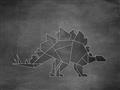 Picture of Geo Dino I Black  _GroupedProduct_Rectangle_Landscape_Mini_ _GroupedProduct_Rectangle_Landscape_Unframed_Print_Only_