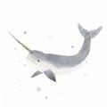 Picture of Narwhal _GroupedProduct_Square_Mini_ _GroupedProduct_Square_Unframed_Print_Only_