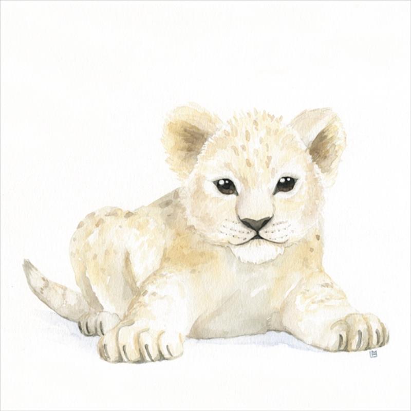 Picture of Tiny Lion _GroupedProduct_Square_Mini_ _GroupedProduct_Square_Unframed_Print_Only_