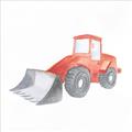 Picture of Tractor  _GroupedProduct_Square_Mini_ _GroupedProduct_Square_Unframed_Print_Only_