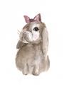 Picture of Bunny Bow _GroupedProduct_Rectangle_Portrait_Mini_ _GroupedProduct_Rectangle_Portrait_Unframed_Print_Only_