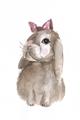 Picture of Bunny Bow _GroupedProduct_Rectangle_Portrait_Mini_ _GroupedProduct_Rectangle_Portrait_Unframed_Print_Only_