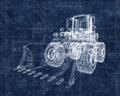 Picture of Tractor Blueprint ll _GroupedProduct_Rectangle_Landscape_Mini_ _GroupedProduct_Rectangle_Landscape_Unframed_Print_Only_