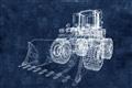 Picture of Tractor Navy II  _GroupedProduct_Rectangle_Landscape_Mini_ _GroupedProduct_Rectangle_Landscape_Unframed_Print_Only_