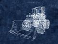 Picture of Tractor Navy II  _GroupedProduct_Rectangle_Landscape_Mini_ _GroupedProduct_Rectangle_Landscape_Unframed_Print_Only_