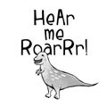 Picture of Hear me Roar Gray _GroupedProduct_Square_Mini_ _GroupedProduct_Square_Unframed_Print_Only_