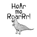 Picture of Hear me Roar Gray _GroupedProduct_Square_Mini_ _GroupedProduct_Square_Unframed_Print_Only_