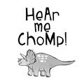 Picture of Hear me Chomp Gray _GroupedProduct_Square_Mini_ _GroupedProduct_Square_Unframed_Print_Only_