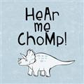 Picture of Hear me Chomp Blue Bkg _GroupedProduct_Square_Mini_ _GroupedProduct_Square_Unframed_Print_Only_