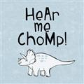 Picture of Hear me Chomp Blue Bkg _GroupedProduct_Square_Mini_ _GroupedProduct_Square_Unframed_Print_Only_