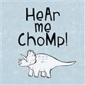 Picture of Hear me Chomp Blue Bkg _GroupedProduct_Square_Mini_ _GroupedProduct_Square_Unframed_Print_Only_