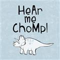 Picture of Hear me Chomp Blue Bkg _GroupedProduct_Square_Mini_ _GroupedProduct_Square_Unframed_Print_Only_