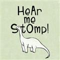 Picture of Hear me Stomp Green Bkg _GroupedProduct_Square_Mini_ _GroupedProduct_Square_Unframed_Print_Only_